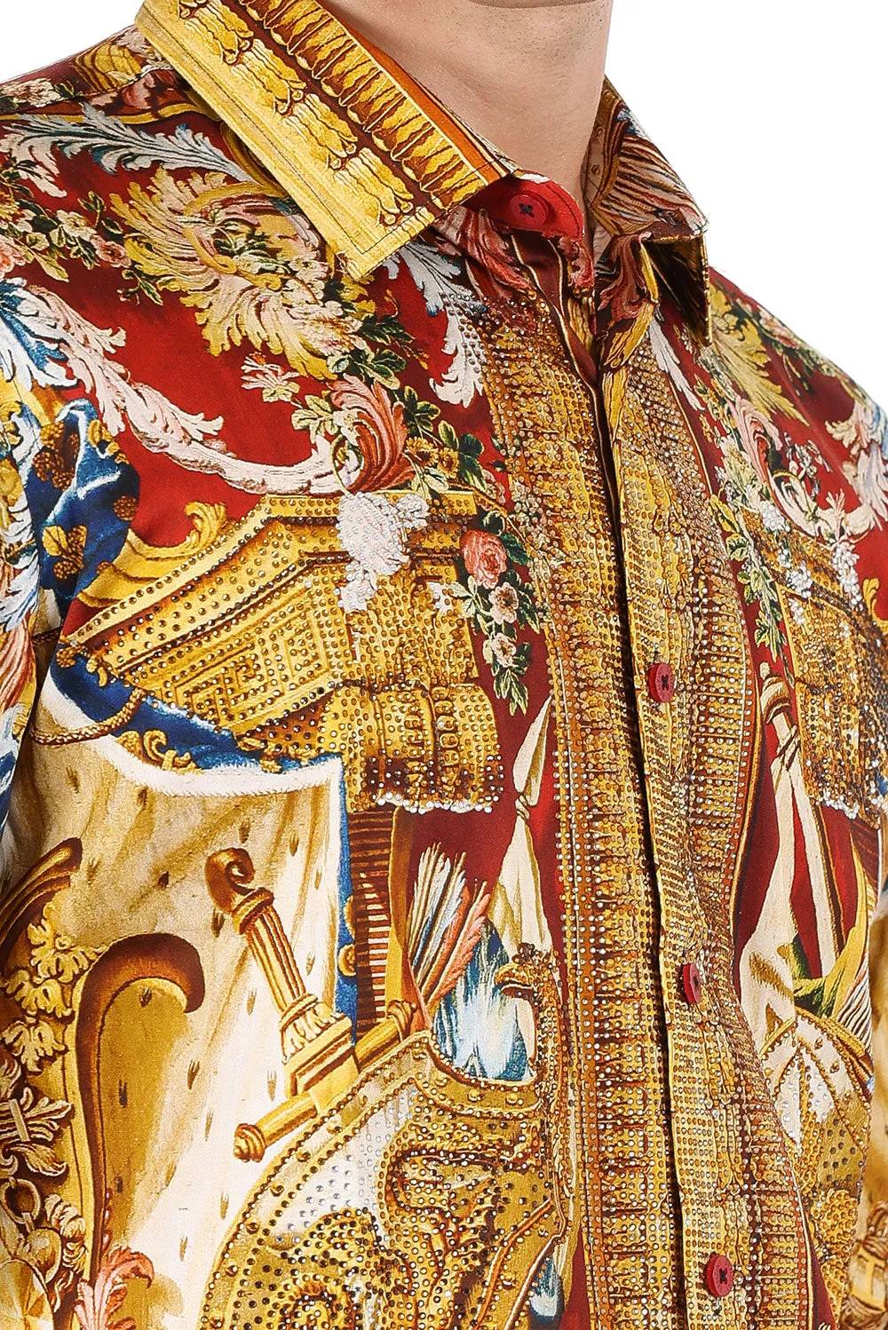 The Last Crown Rhinestone Long Sleeve Shirt