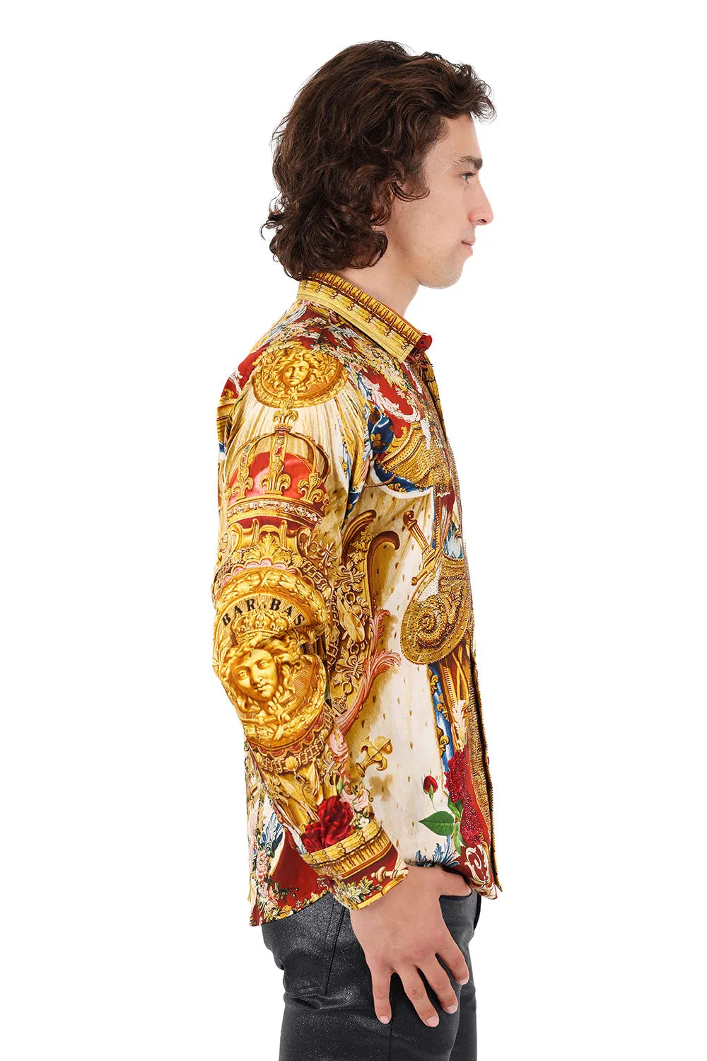 The Last Crown Rhinestone Long Sleeve Shirt