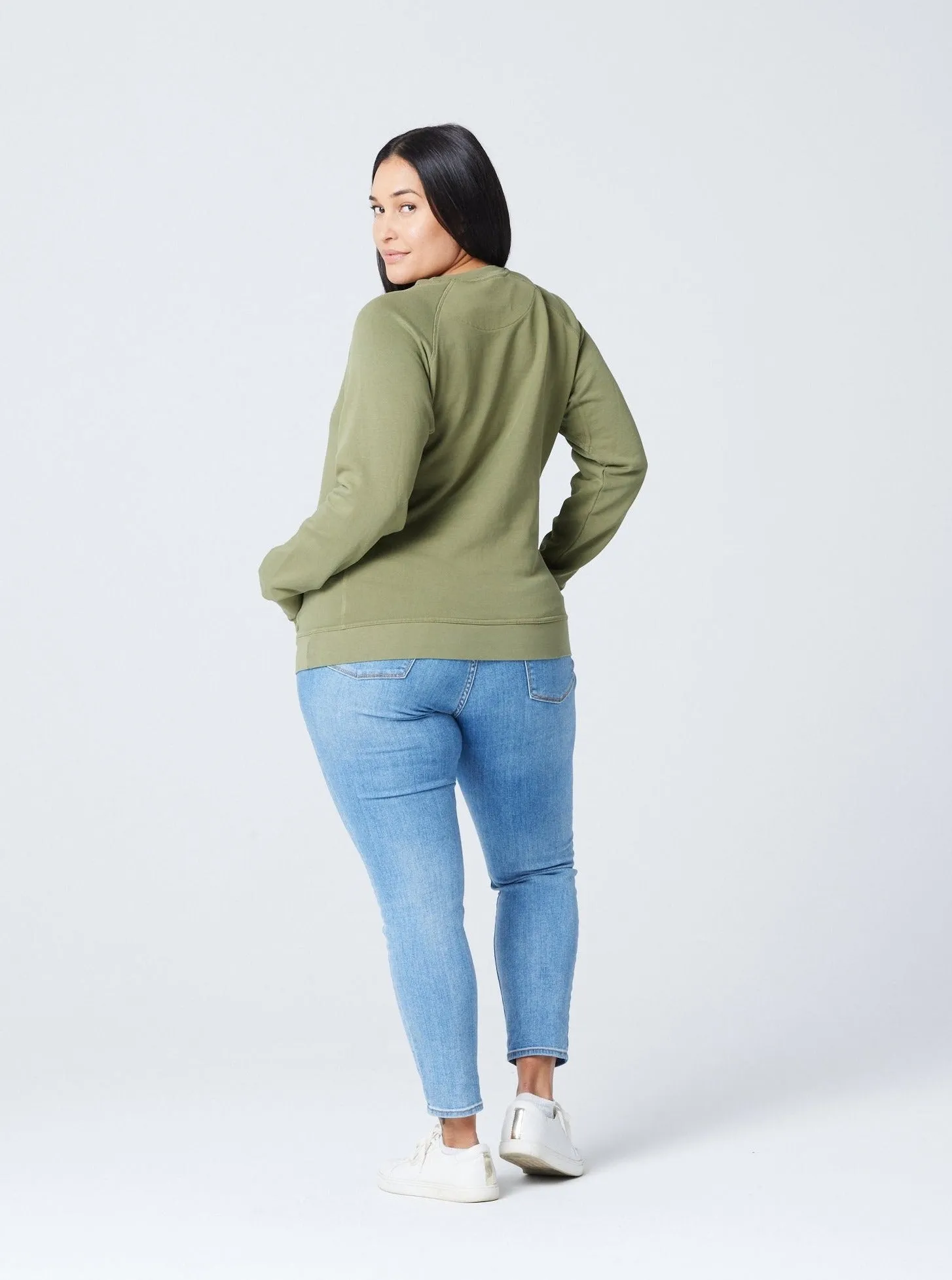 Unisex Pocket Crewneck Sweatshirt - Army