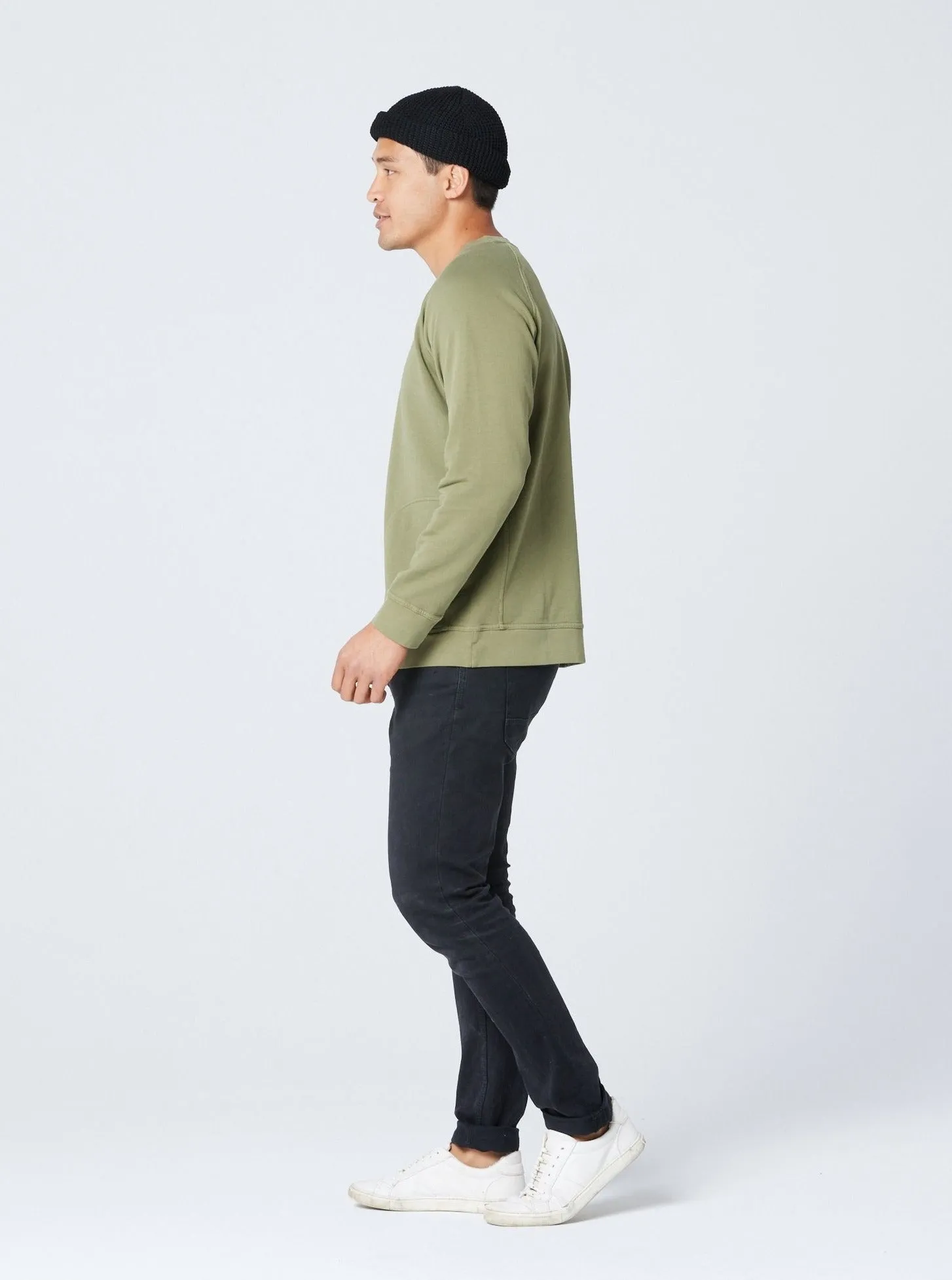 Unisex Pocket Crewneck Sweatshirt - Army