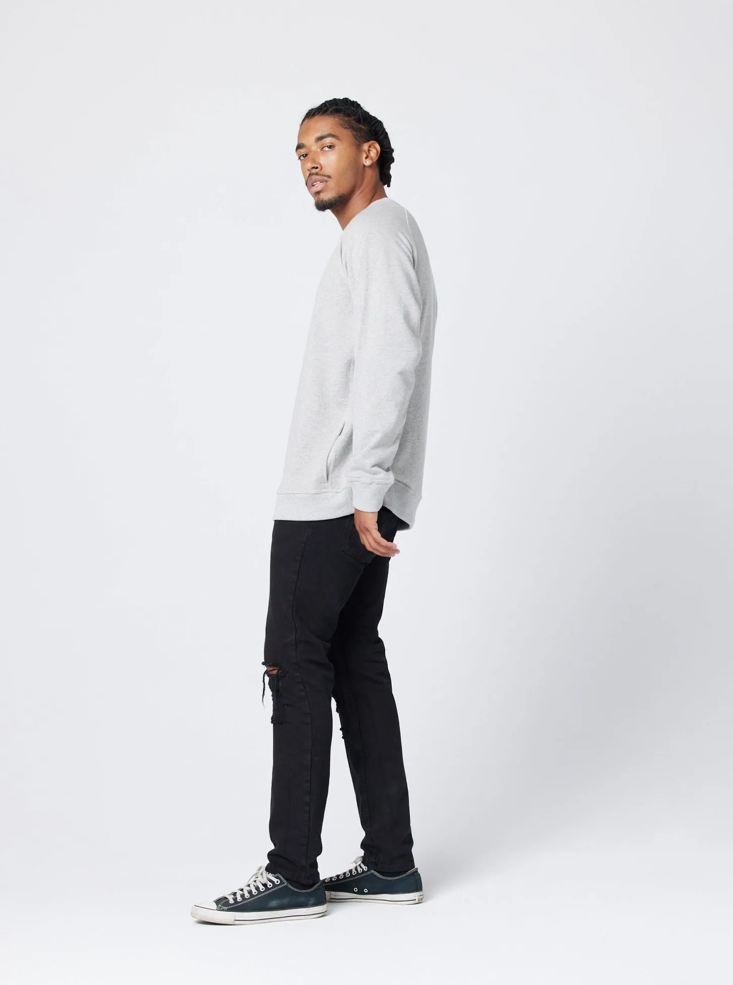 Unisex Pocket Crewneck Sweatshirt - Athletic Heather