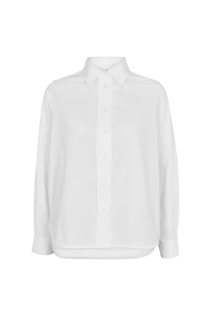 Vilde Pleat Shirt - Bright White