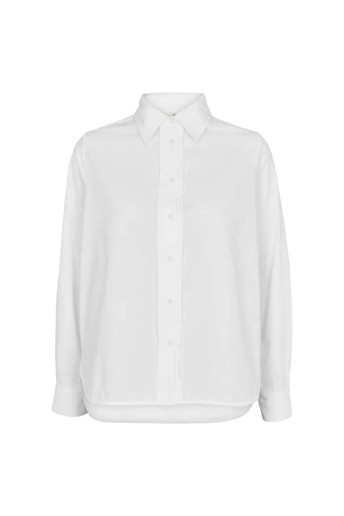Vilde Pleat Shirt - Bright White