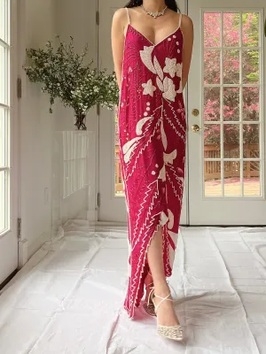 Vintage Seed Pearl Silk Hi-Low Dress - S-L