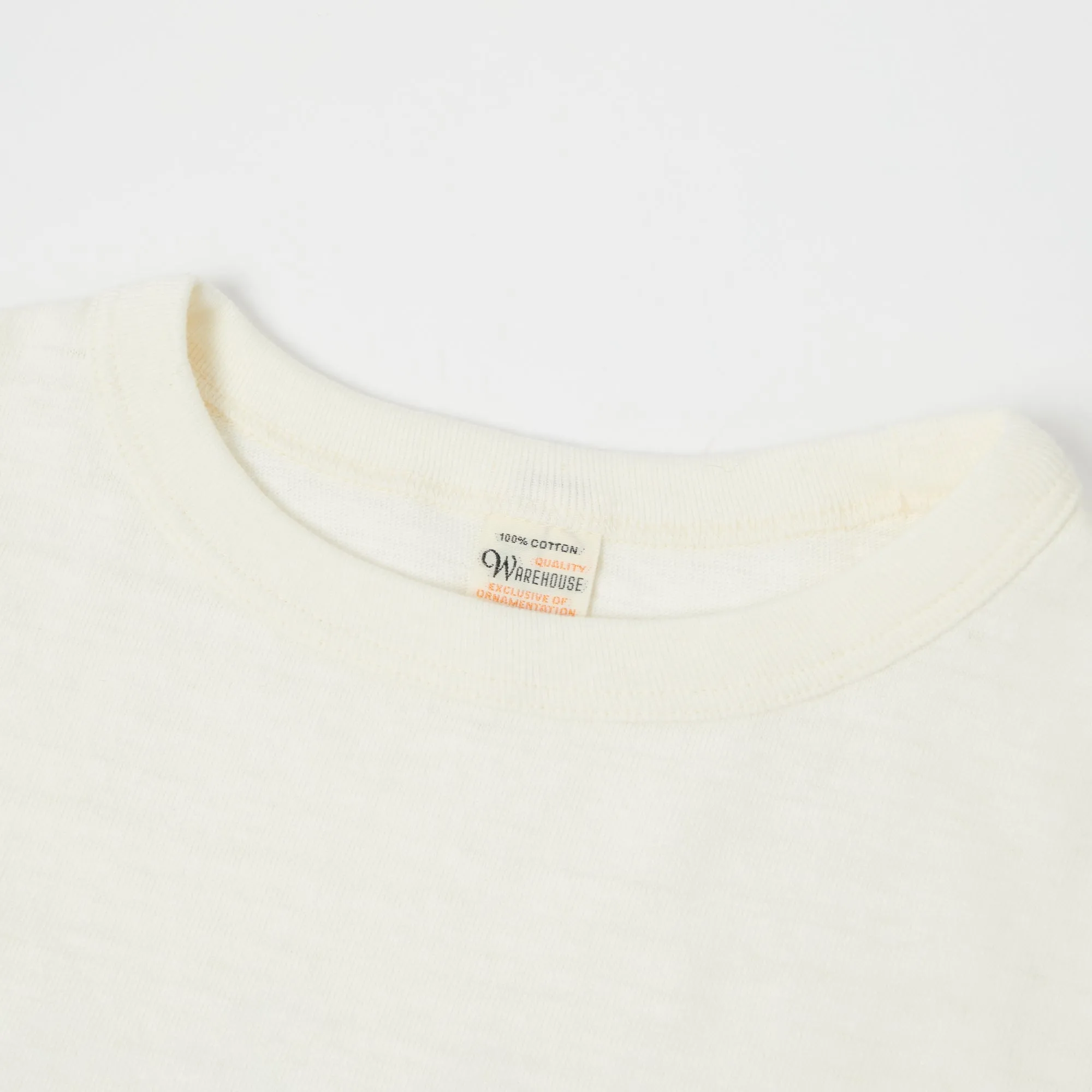 Warehouse & Co 4800 Baseball Tee - Cream/Navy