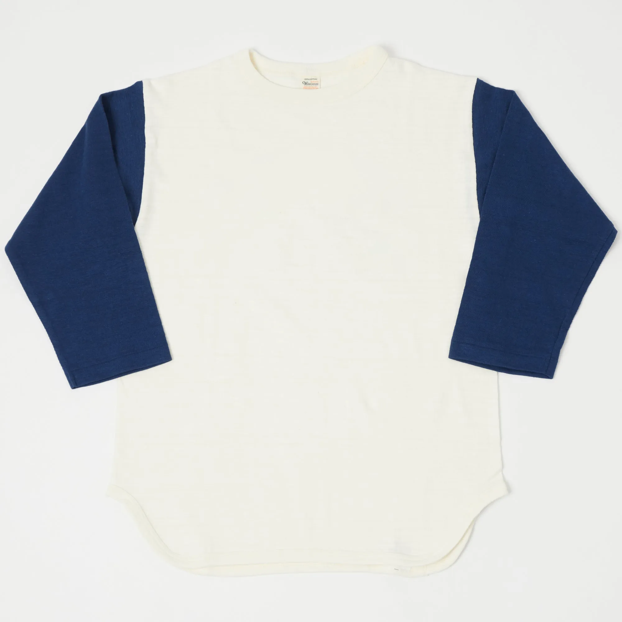 Warehouse & Co 4800 Baseball Tee - Cream/Navy