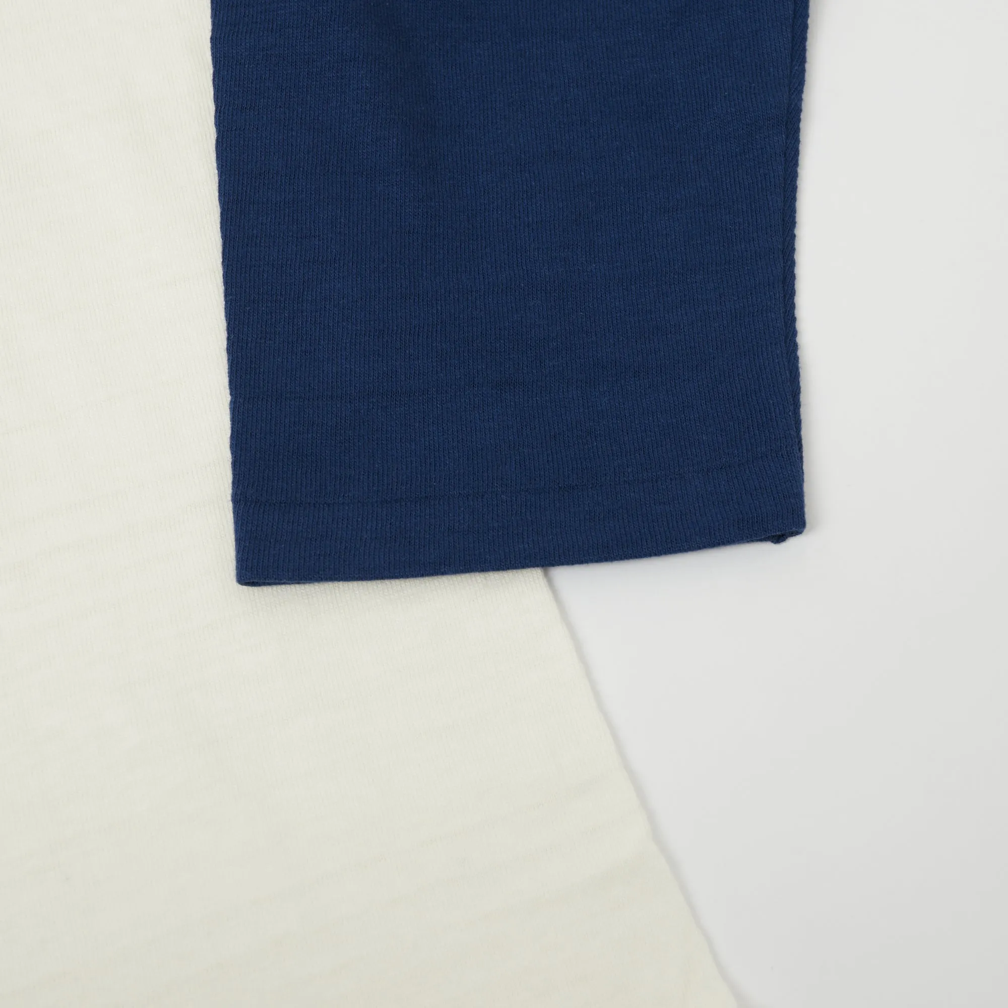 Warehouse & Co 4800 Baseball Tee - Cream/Navy
