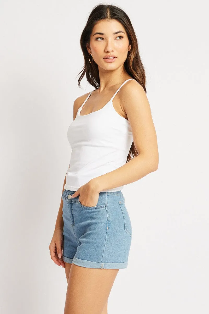 White Singlet Top Supersoft