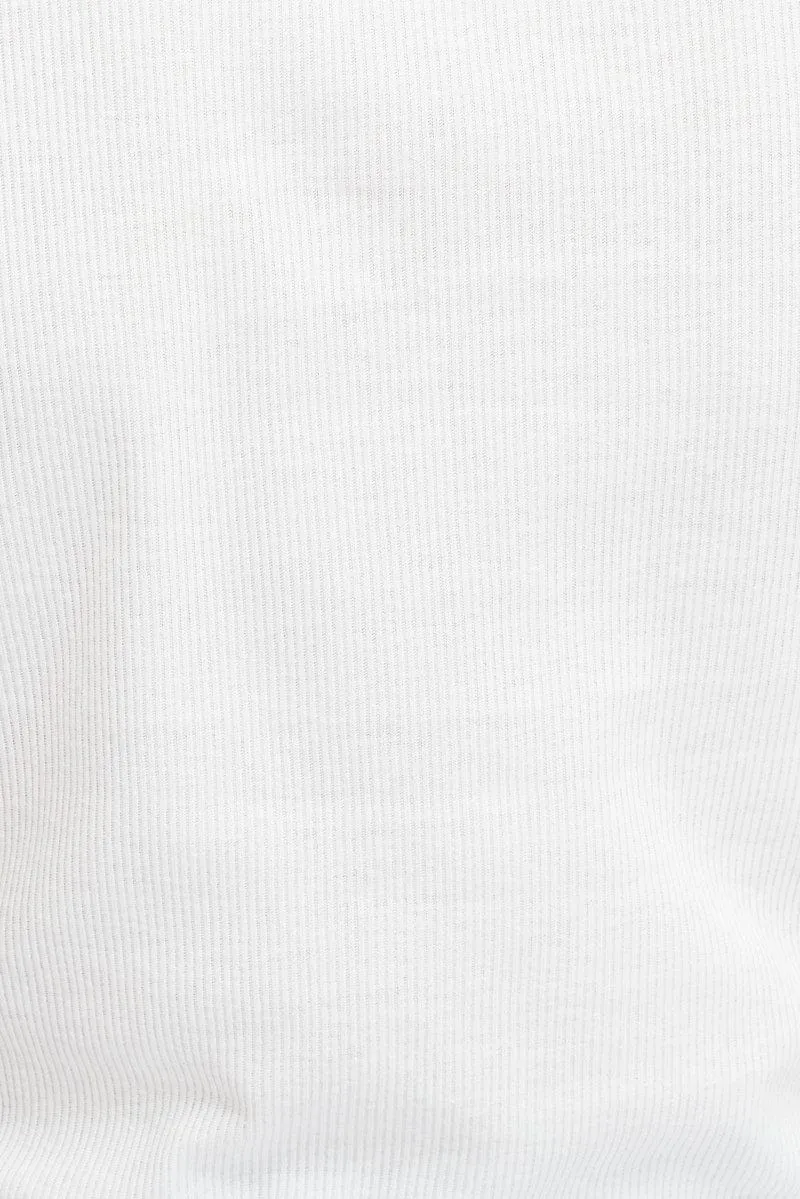White T Shirt Short Sleeve Crew Neck