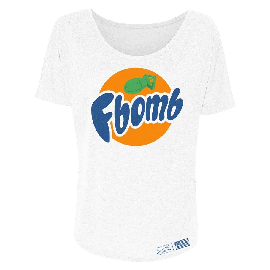 Women's F-Bomb Slouchy T-Shirt - White