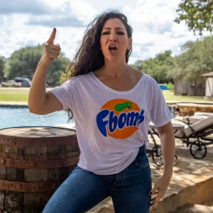 Women's F-Bomb Slouchy T-Shirt - White