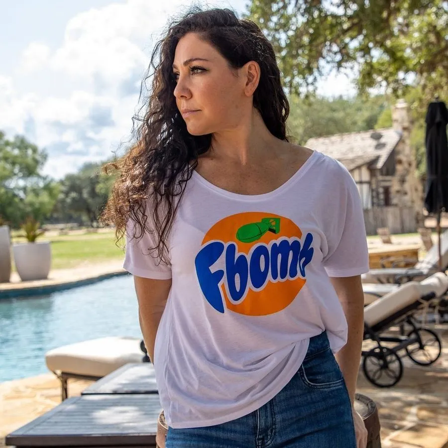 Women's F-Bomb Slouchy T-Shirt - White