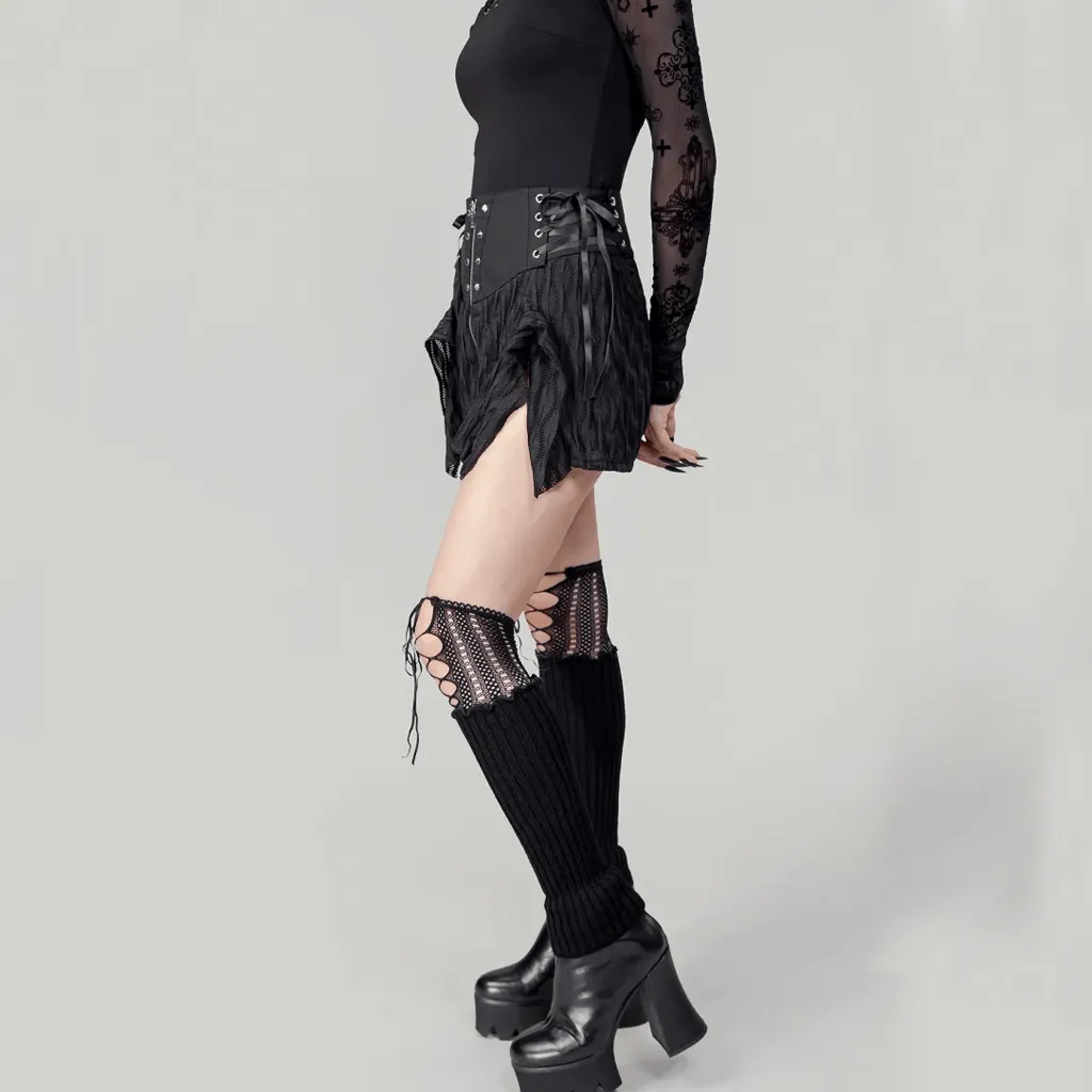 Women's Punk Irregular Lace-up Skirt