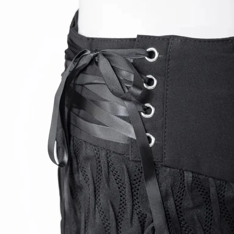 Women's Punk Irregular Lace-up Skirt