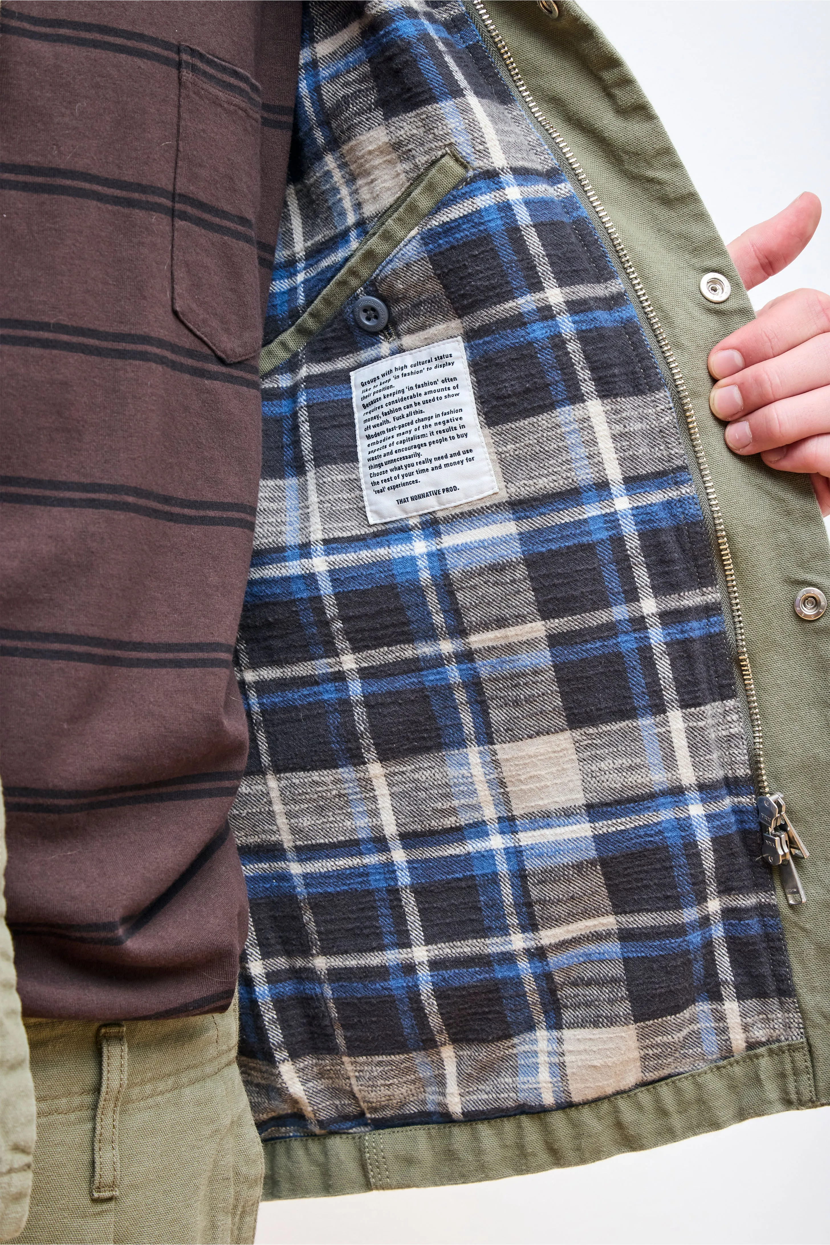 Worker Jacket Cotton Sulfur Dye Khaki