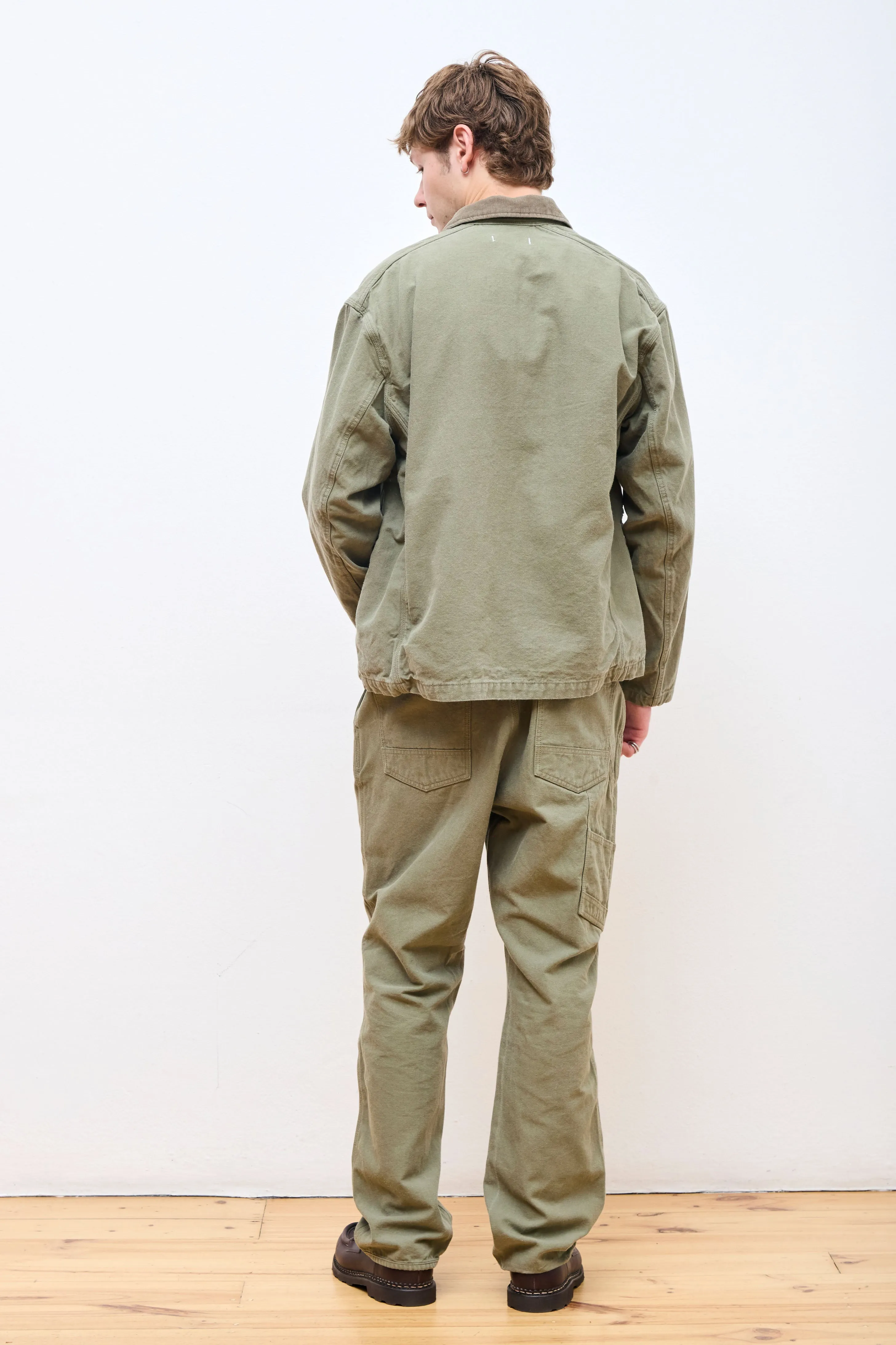 Worker Jacket Cotton Sulfur Dye Khaki