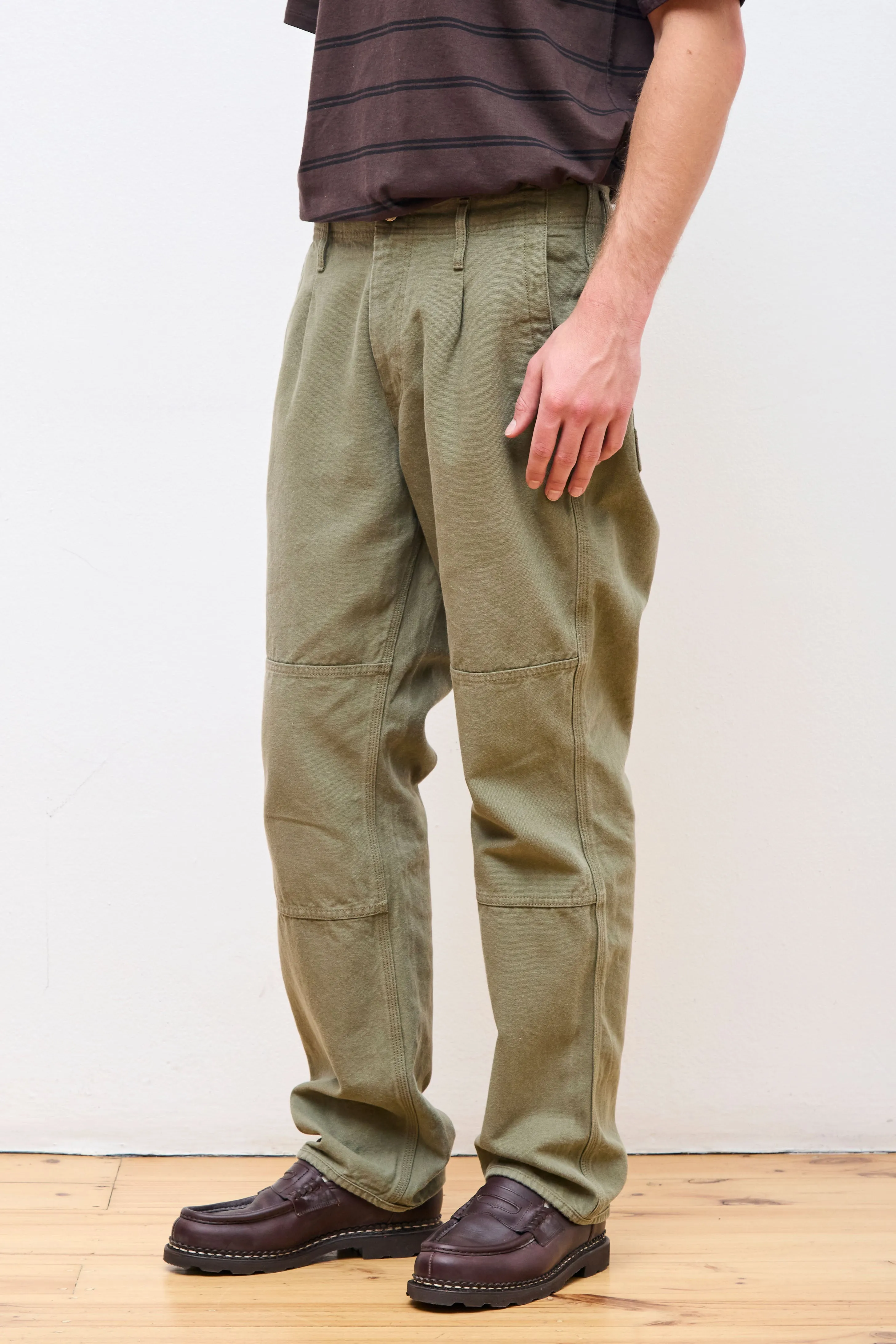 Worker Trousers Sulfur Dye Khaki