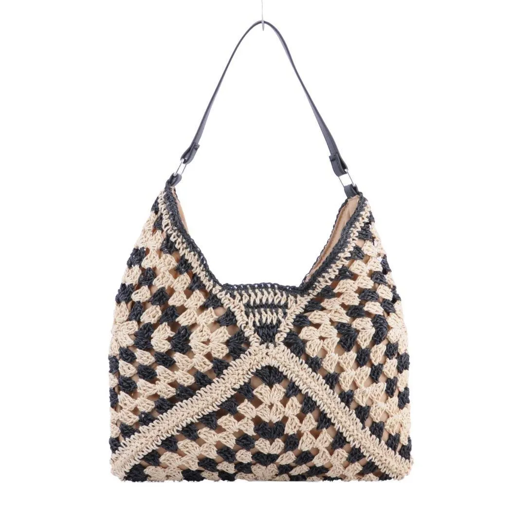 Woven Triangular Patterned Tote