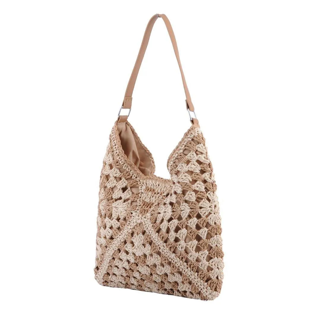 Woven Triangular Patterned Tote