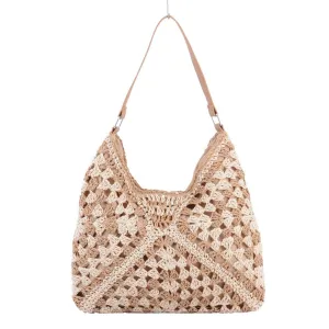 Woven Triangular Patterned Tote