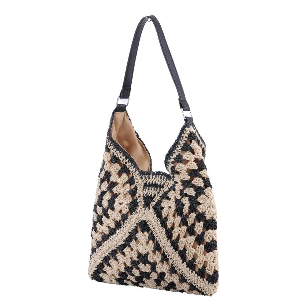 Woven Triangular Patterned Tote