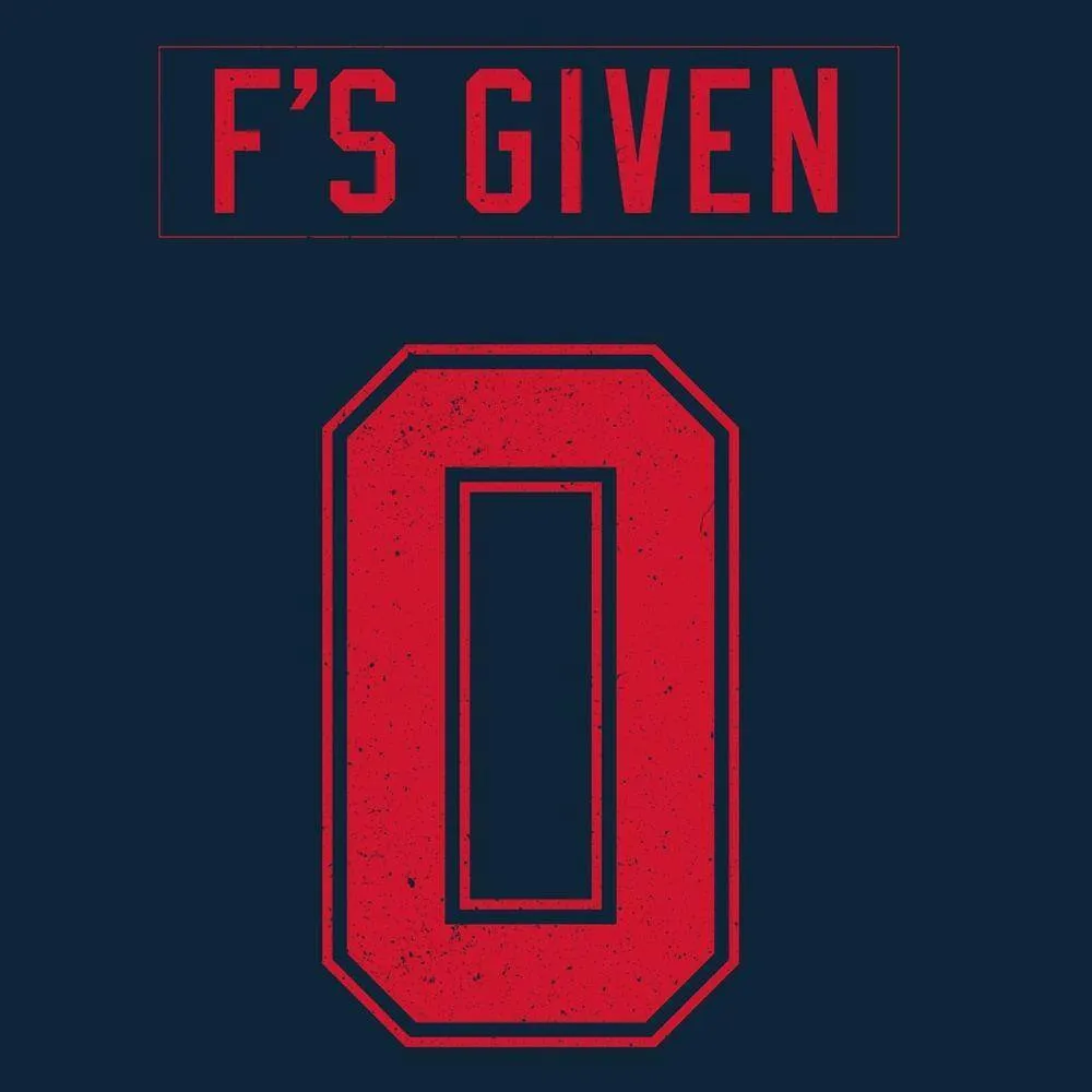 Zero F's Given Long Sleeve - Midnight Navy