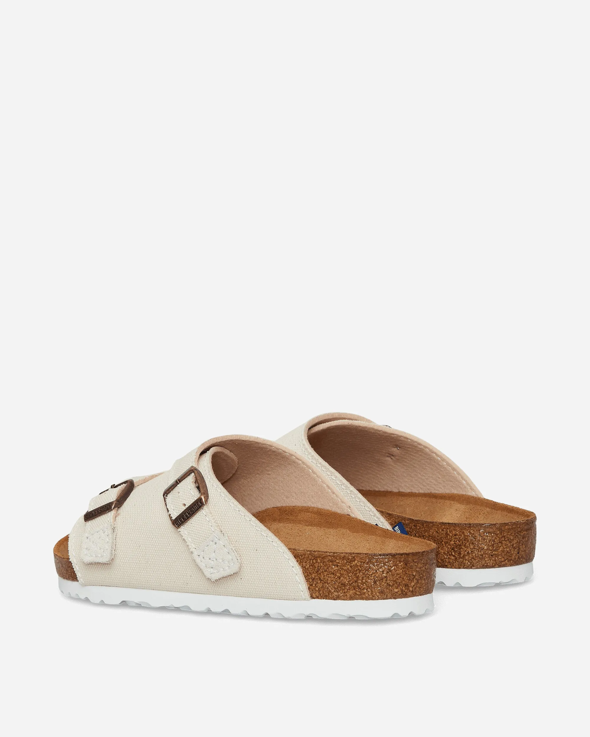 Zürich Suede Canvas Sandals Eggshell