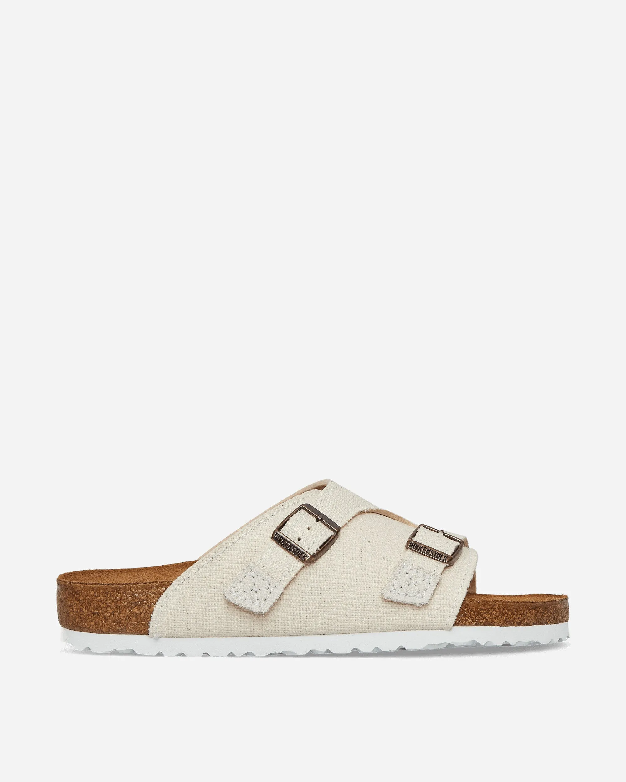 Zürich Suede Canvas Sandals Eggshell