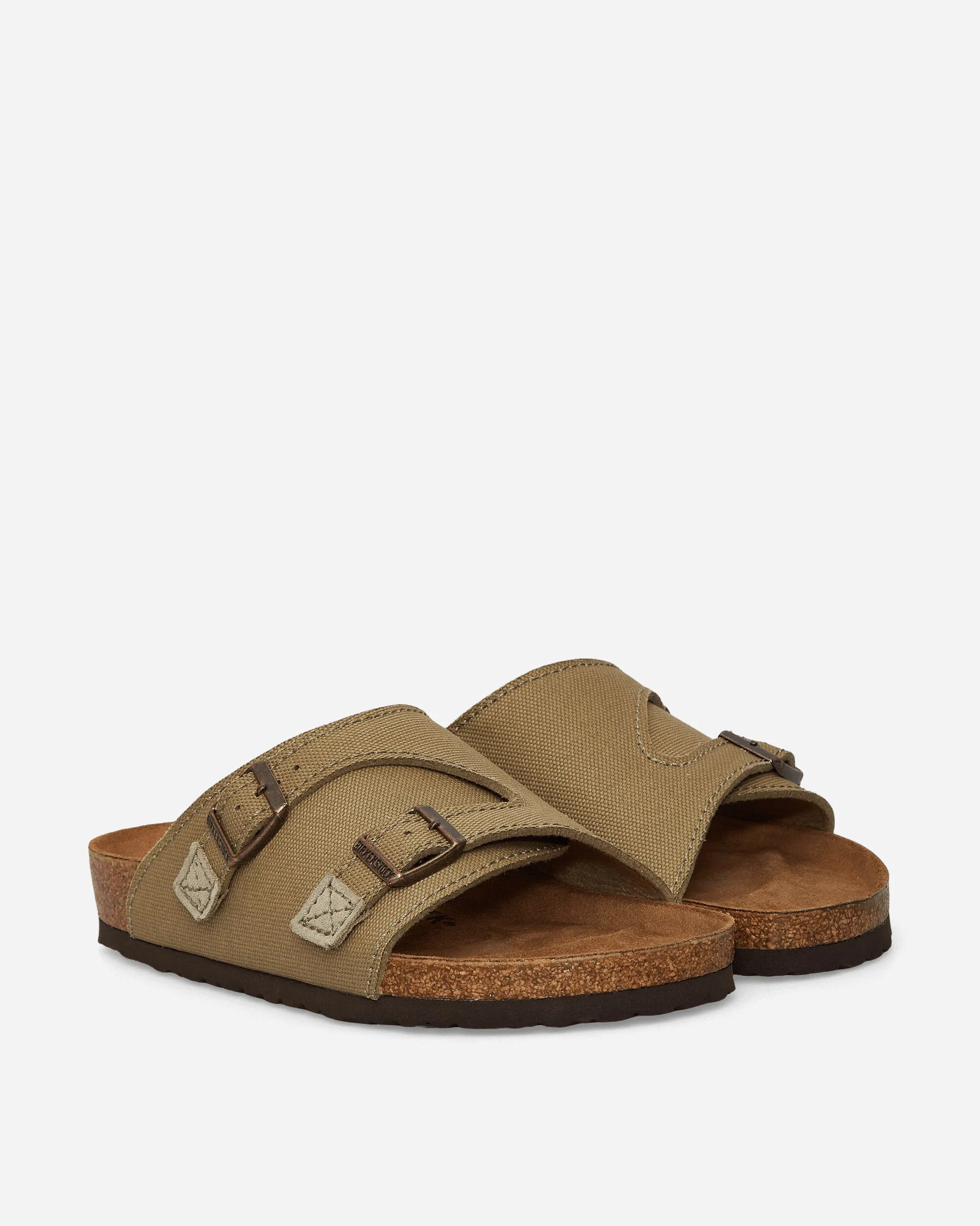 Zürich Suede Canvas Sandals Faded Khaki